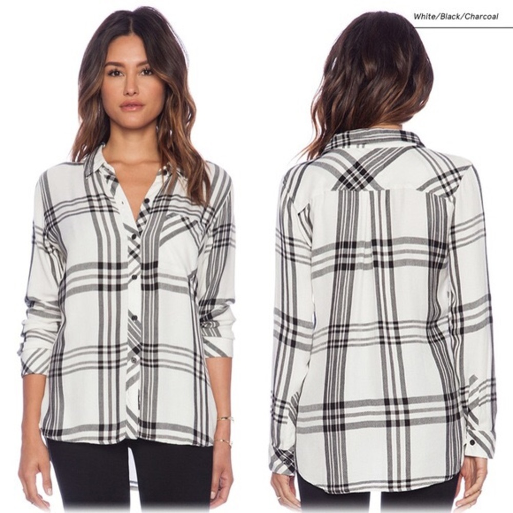 Rails Hunter Plaid Shirt - XS, Black/White